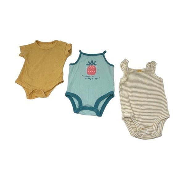 Baby Clothes -3 Body Suits & 2 Rompers - Size 3 Month - Picture 4 of 6